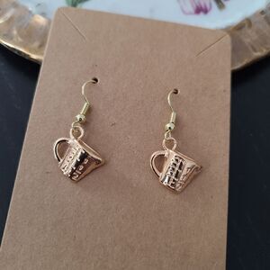 New Handcrafted Measuring Cup Earrings on 14K Gold Plated Hooks
